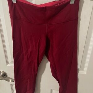 Lululemon Athletica Wunder Under Reversible Red Cropped Legging
